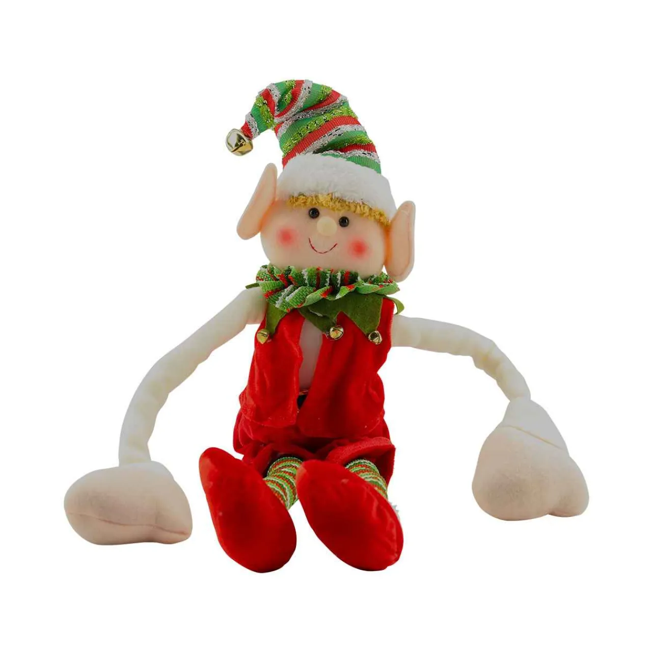 Christmas The Original Elfo Mani Pesanti Bianco E Rosso 80 Cm