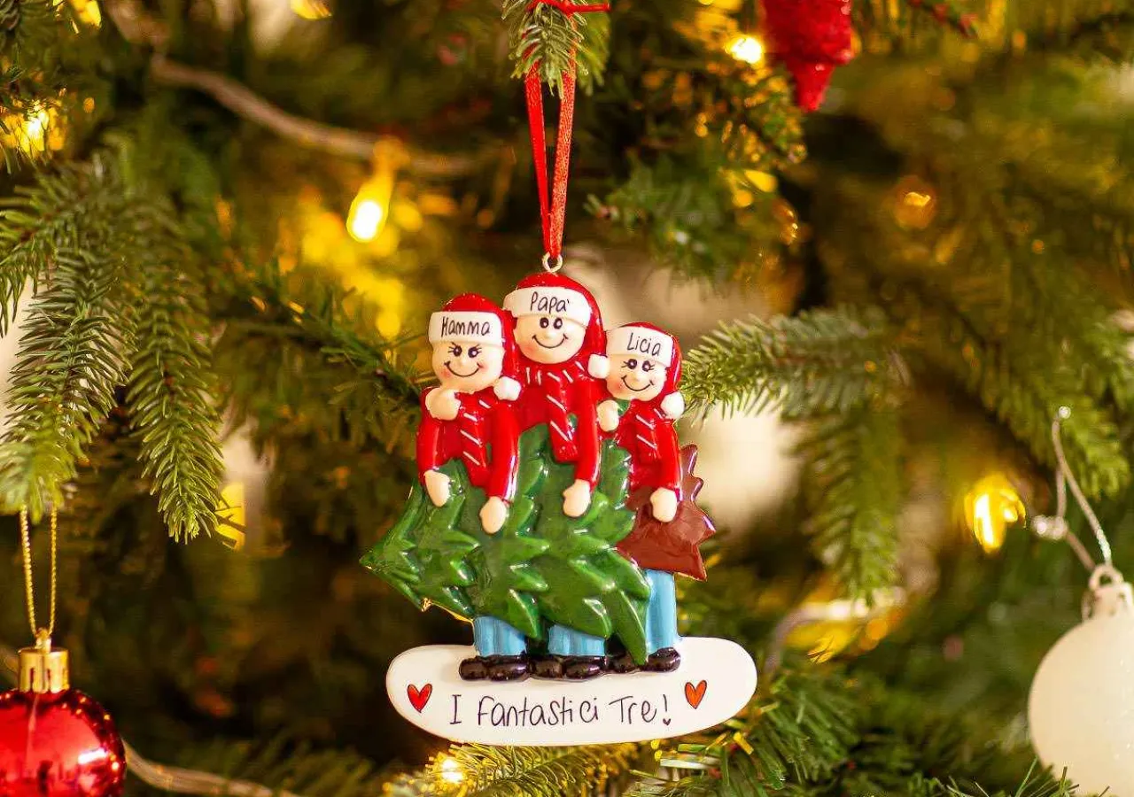 Christmas The Original Famiglia Con Albero In 3