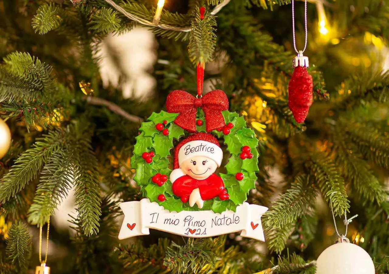 Christmas The Original Ghirlanda Con Fiocco Rosso Per 1
