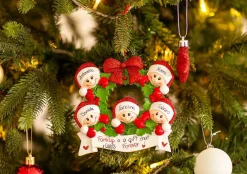Christmas The Original Ghirlanda Con Fiocco Rosso Per 5