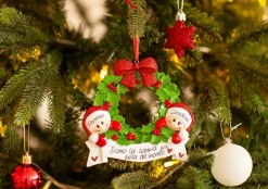Christmas The Original Ghirlanda Con Fiocco Rosso Per 2