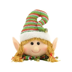 Christmas The Original Testa Elfo Peluche Bianco E Rosso